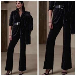Banana Republic Black Velvet Flare Pants
